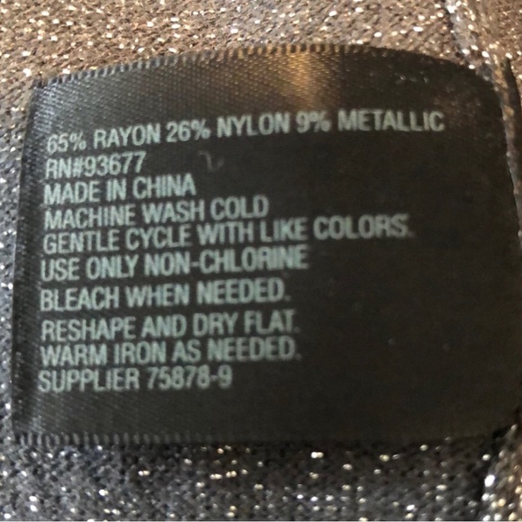 NWOT worthingtson slate gray sparkle sweater. Size PXL - Picture 4 of 5